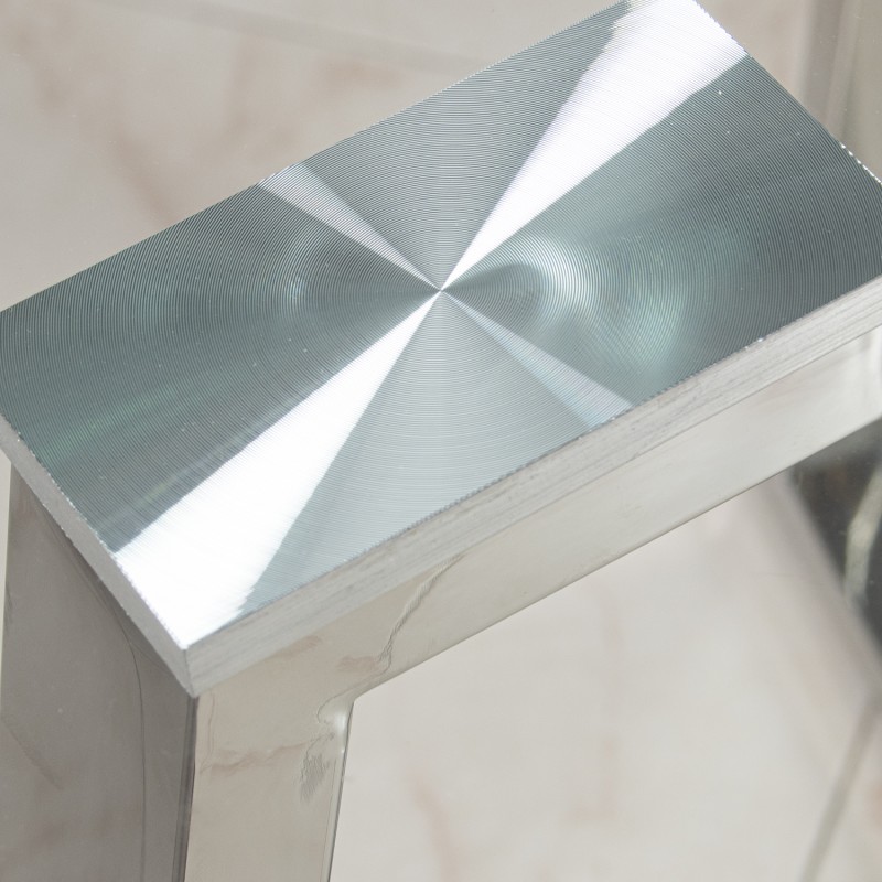 Mesa Comedor Cristal Patas Acero Brillo +91192 160x90x76cm Cristal Temp:12mm - Imagen 6
