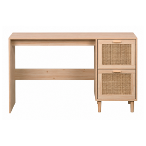 MESA DE ESCRITORIO ESTUDIO DÉCOR 120 x 48 CM PINO / RATTAN