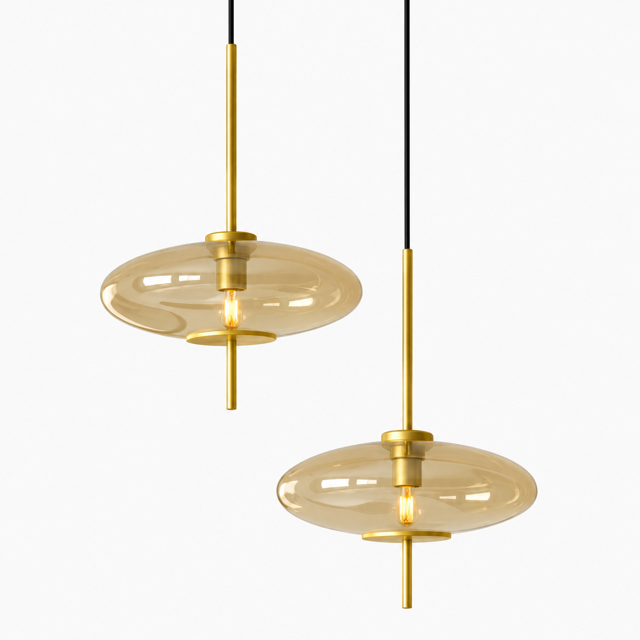 LAMPARA COLGANTE ACERO ORO 30×100 CM