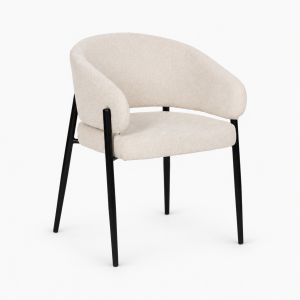 SILLA BLANCO TEJIDO METAL CONTRACT 60 X 57 X 79 CM