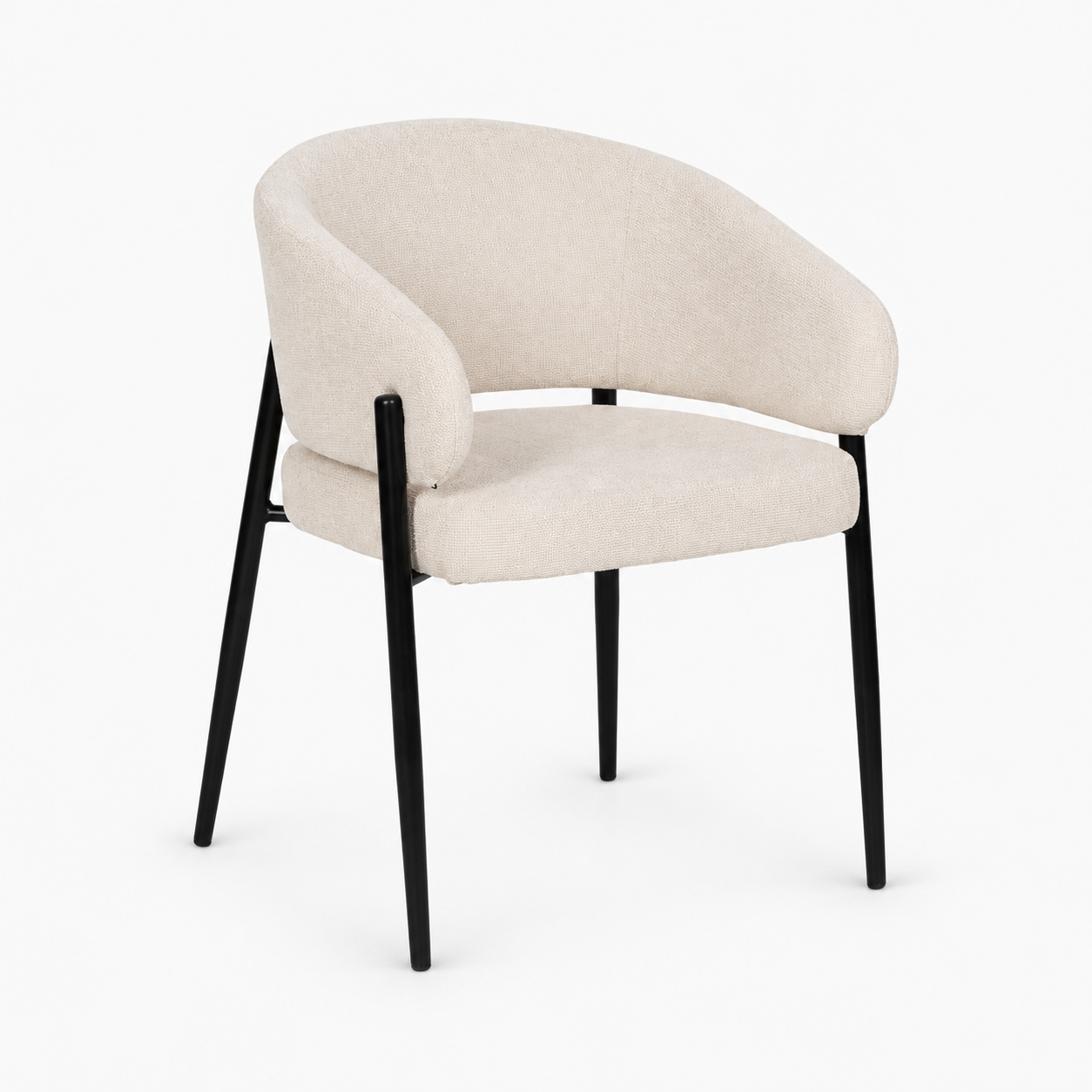 SILLA BLANCO TEJIDO METAL CONTRACT 60 X 57 X 79 CM