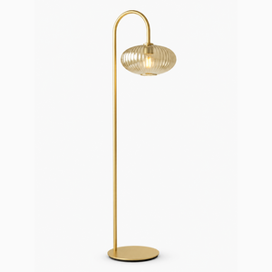 LAMPARA DE PIE ACERO ORO 45×160 CM